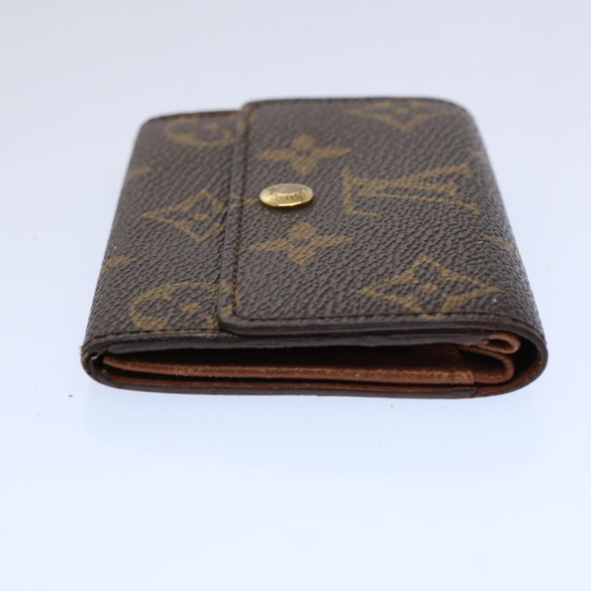 LOUIS VUITTON Monogram Porte Monnaie Plat Coin Purse M61930 LV Auth fm3081