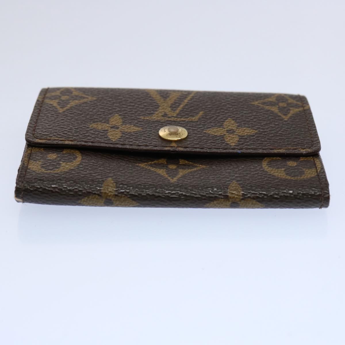 LOUIS VUITTON Monogram Porte Monnaie Plat Coin Purse M61930 LV Auth fm3081