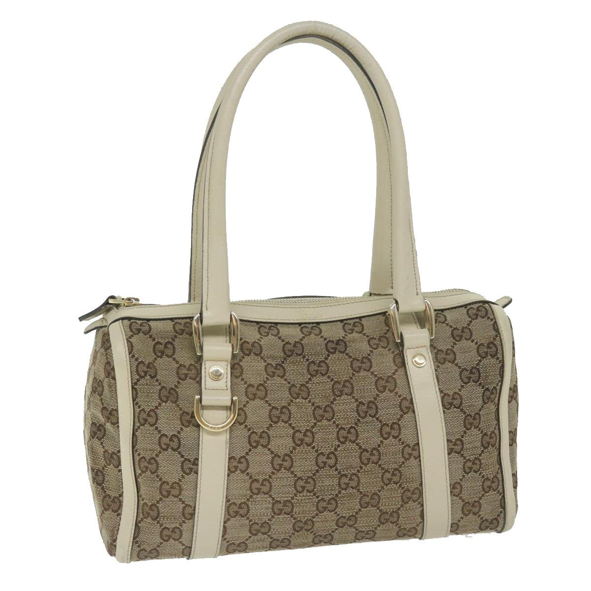 GUCCI GG Canvas Shoulder Bag Beige 130942 Auth fm3094