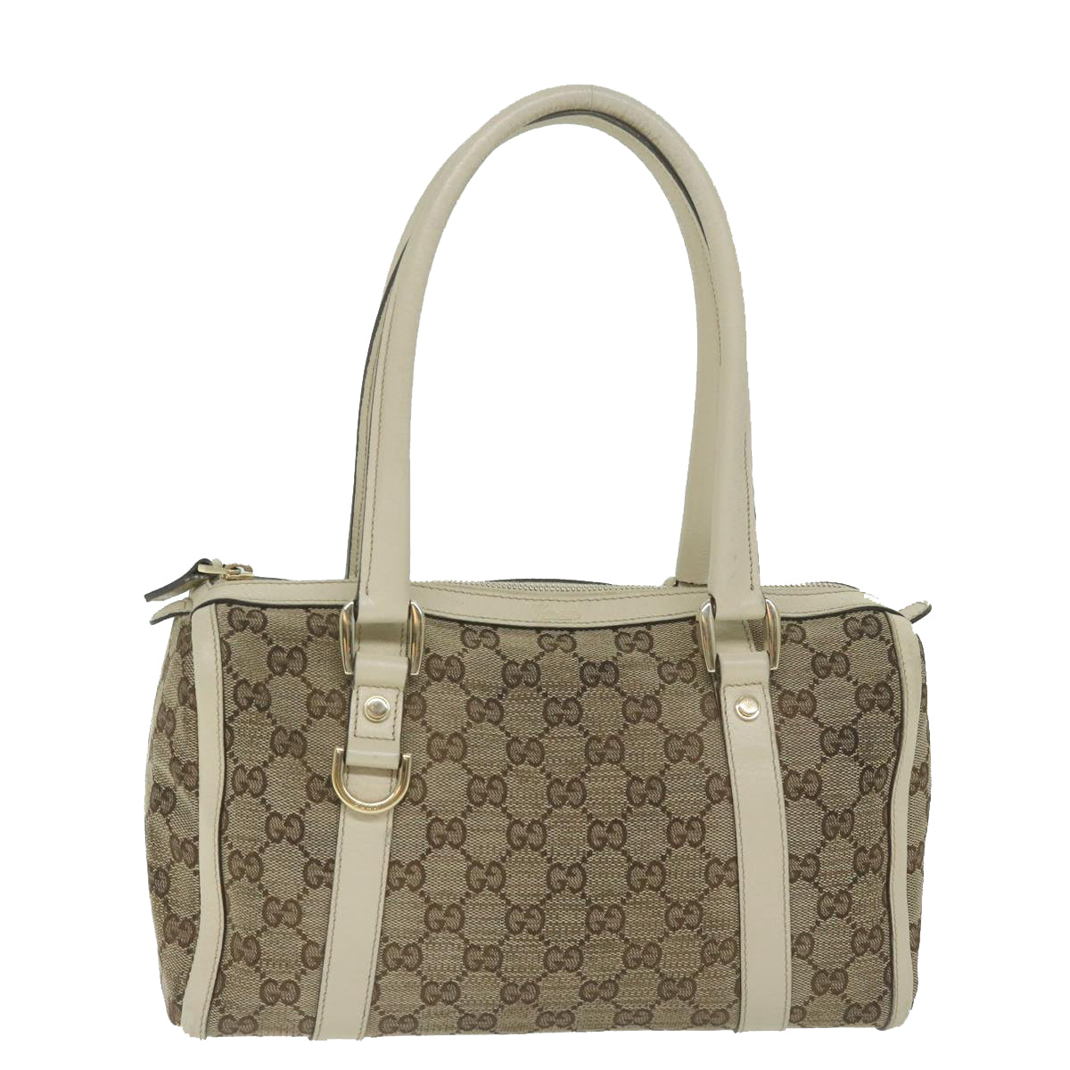 GUCCI GG Canvas Shoulder Bag Beige 130942 Auth fm3094