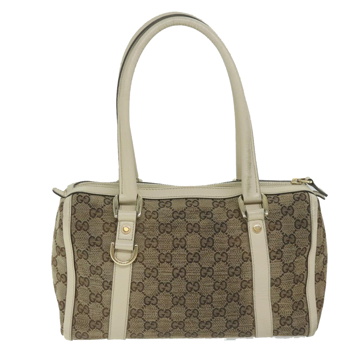 GUCCI GG Canvas Shoulder Bag Beige 130942 Auth fm3094