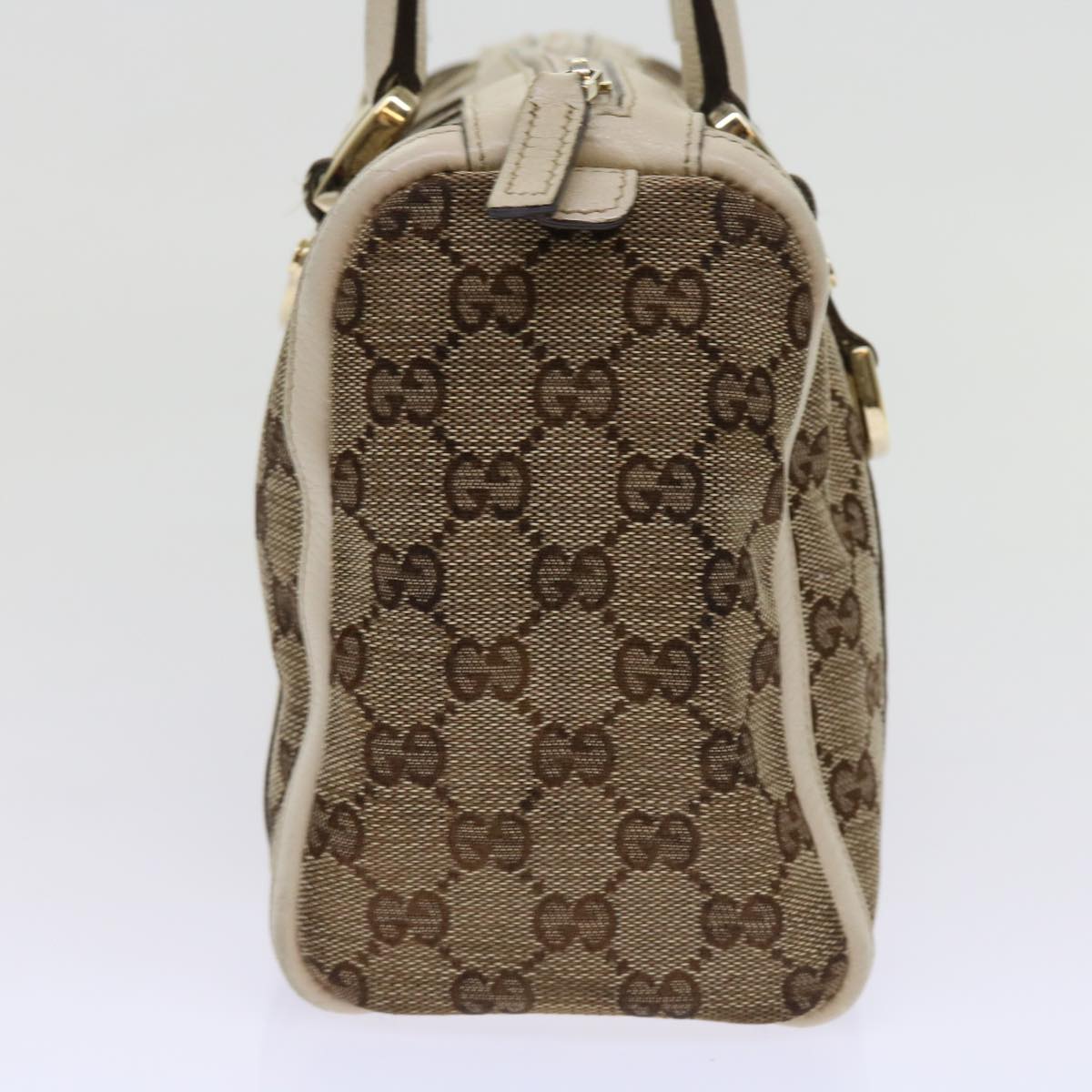 GUCCI GG Canvas Shoulder Bag Beige 130942 Auth fm3094