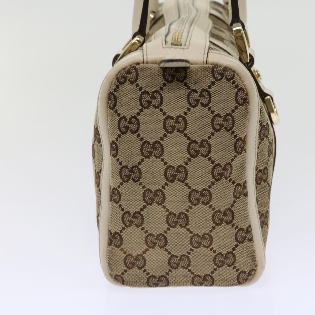 GUCCI GG Canvas Shoulder Bag Beige 130942 Auth fm3094