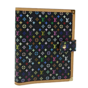 LOUIS VUITTON Multicolor Agenda GM Day Planner Cover Black R20893 Auth fm3102A