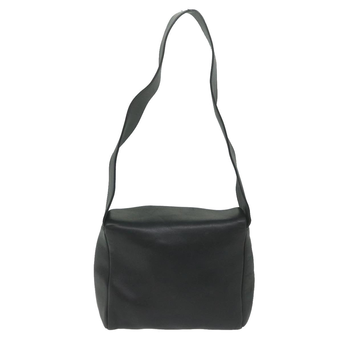 Salvatore Ferragamo Shoulder Bag Leather Black Auth fm3109 - 0