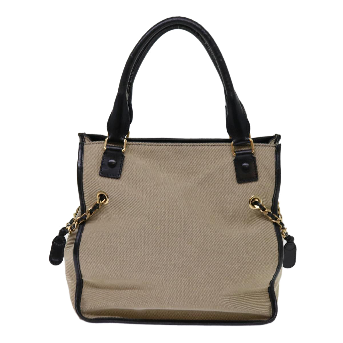 Chloe Harley Hand Bag Canvas Leather Beige Auth fm3111 - 0