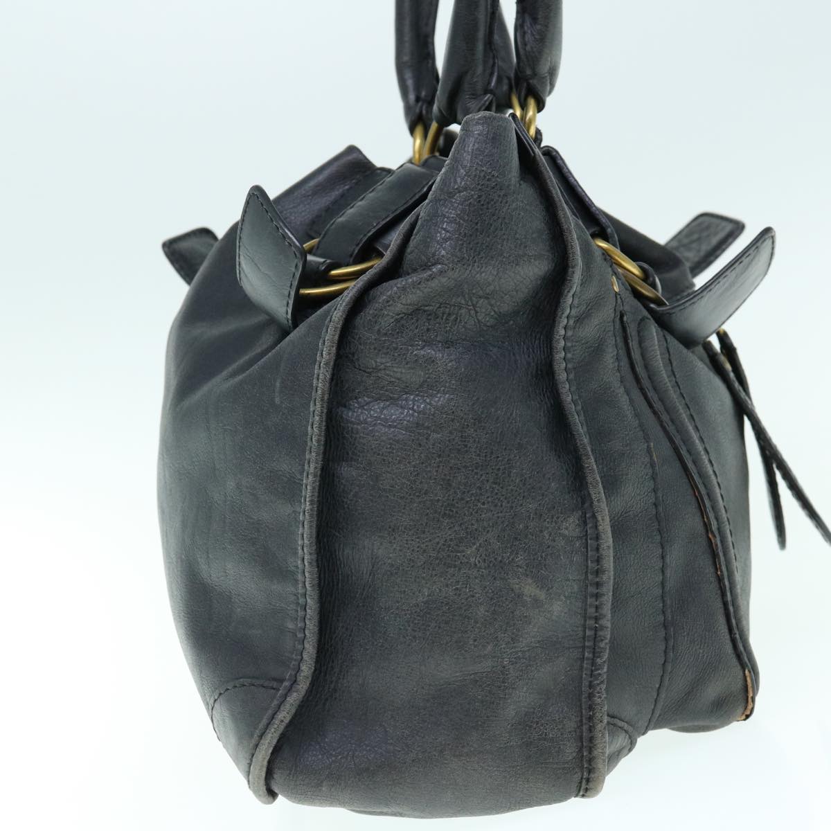 Chloe Shoulder Bag Leather Black Auth fm3114