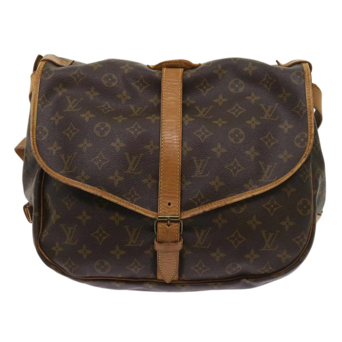 LOUIS VUITTON Monogram Saumur 35 Shoulder Bag M42254 LV Auth fm3127 - 0