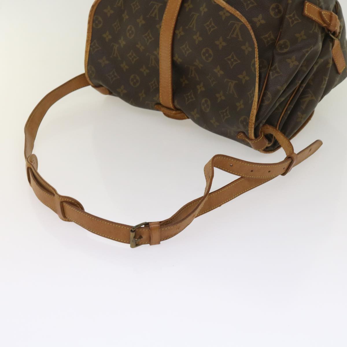 LOUIS VUITTON Monogram Saumur 35 Shoulder Bag M42254 LV Auth fm3127