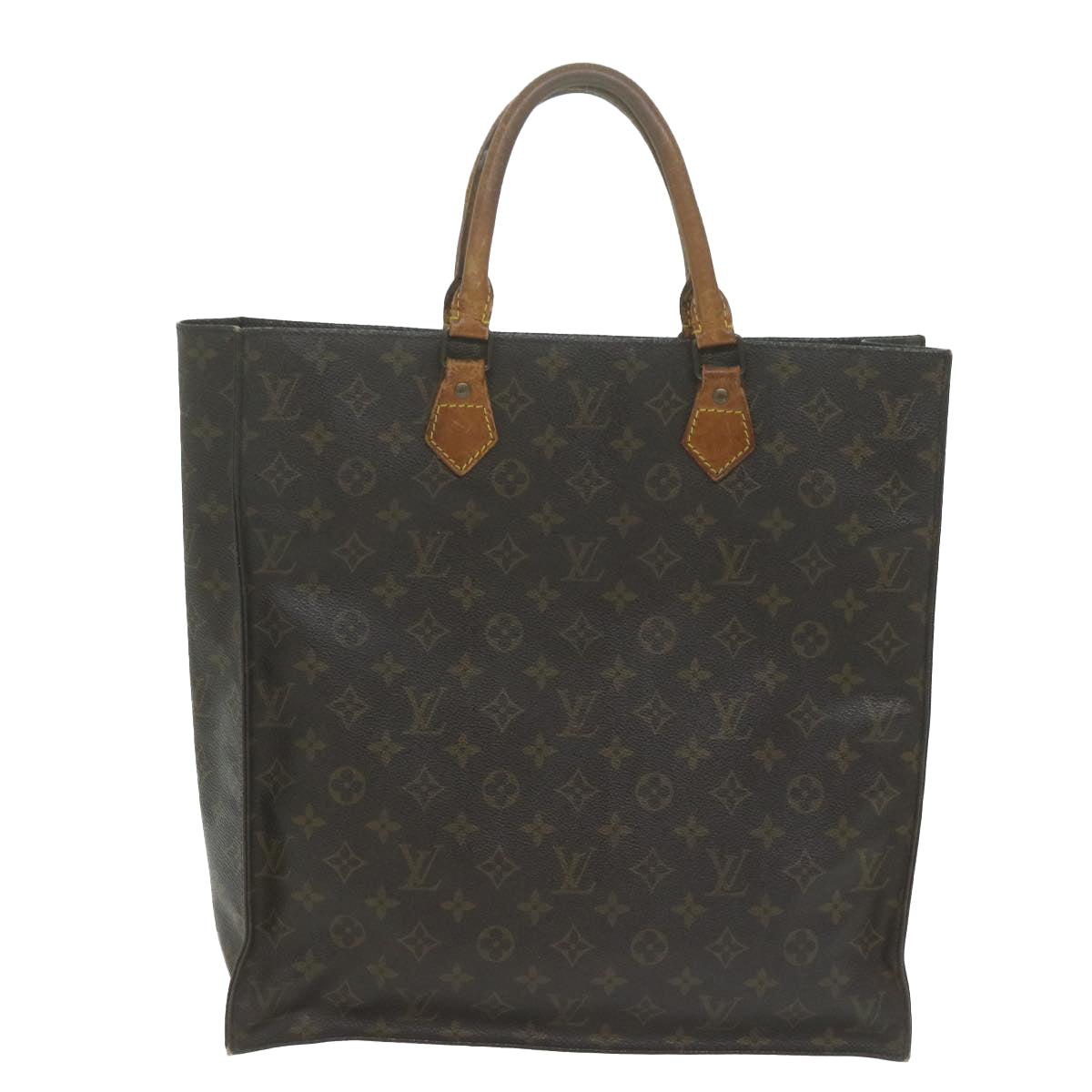 LOUIS VUITTON Monogram Sac Plat Hand Bag M51140 LV Auth fm3132 - 0