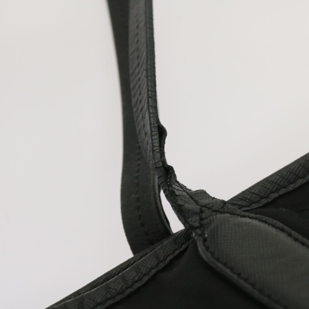 PRADA Tote Bag Nylon Black Auth fm3155