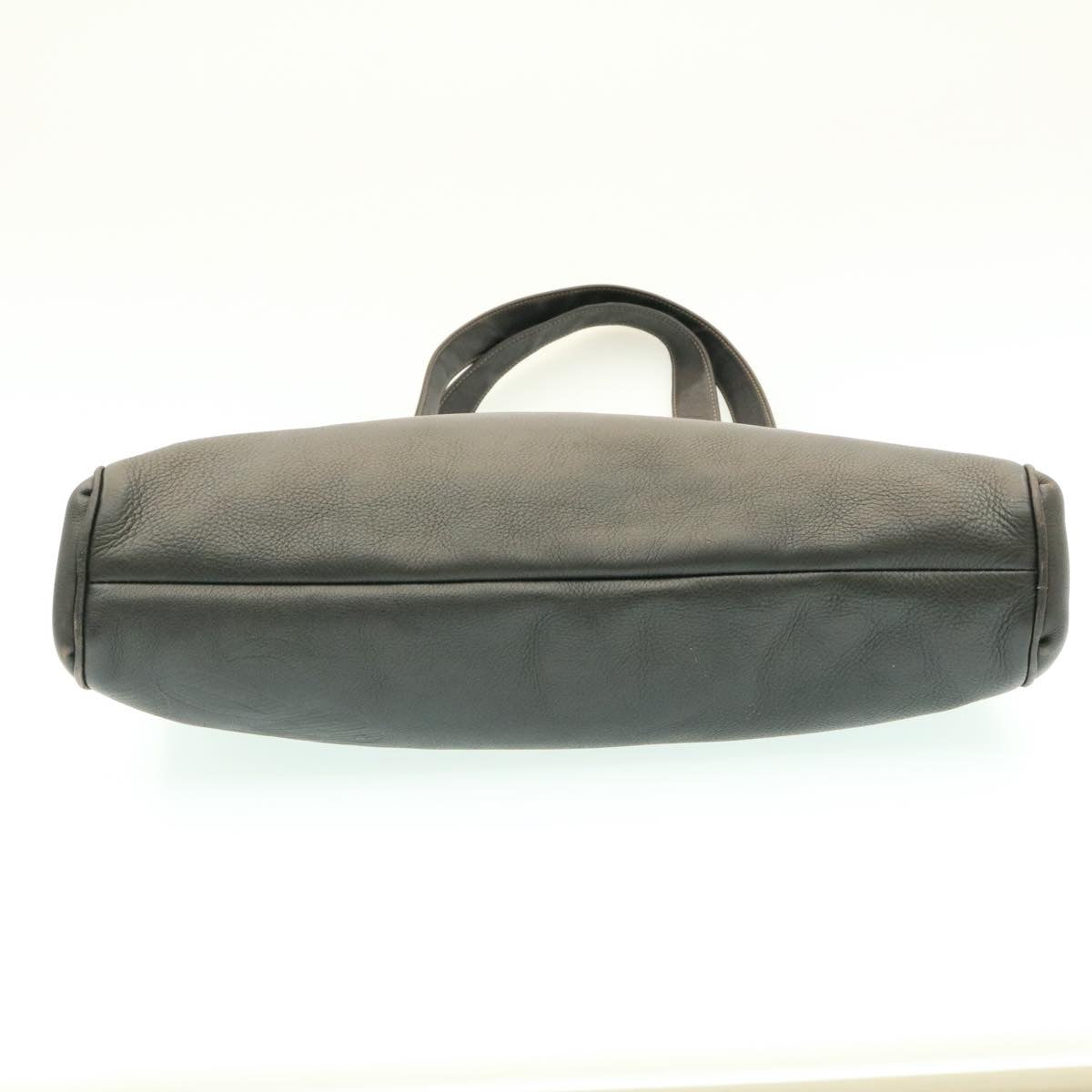 LOEWE Tote Bag Leather Black Auth fm631