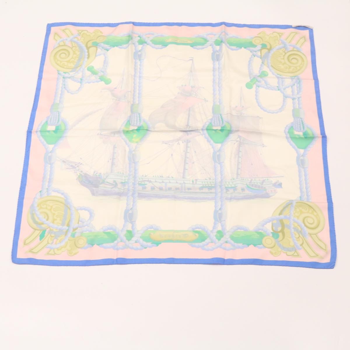HERMES Carre90 Scarf 100% Silk Blue Pink Auth am1011g