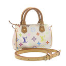 LOUIS VUITTON Monogram Multicolor Mini Speedy Hand Bag White M92645 Auth am1013g-1