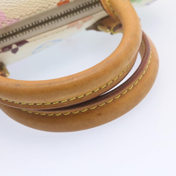LOUIS VUITTON Monogram Multicolor Mini Speedy Hand Bag White M92645 Auth am1013g
