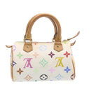 LOUIS VUITTON Monogram Multicolor Mini Speedy Hand Bag White M92645 Auth am1013g-3
