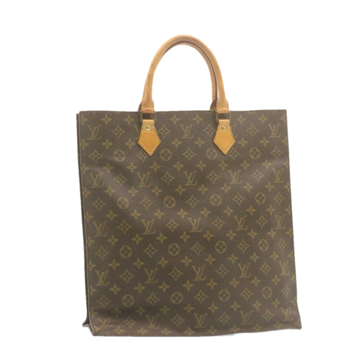 LOUIS VUITTON Monogram Sac Plat Hand Bag M51140 LV Auth am1054g