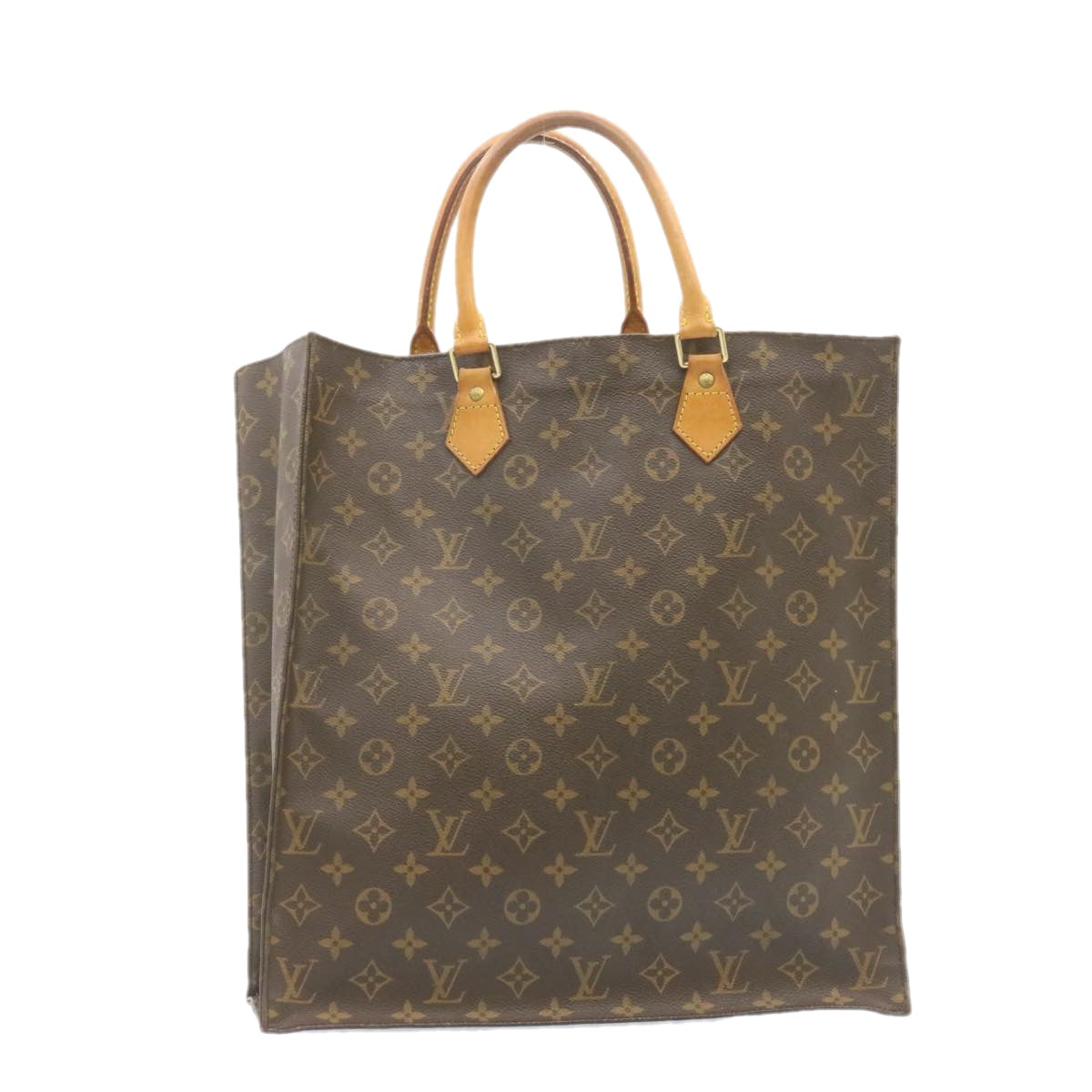 LOUIS VUITTON Monogram Sac Plat Hand Bag M51140 LV Auth am1080g