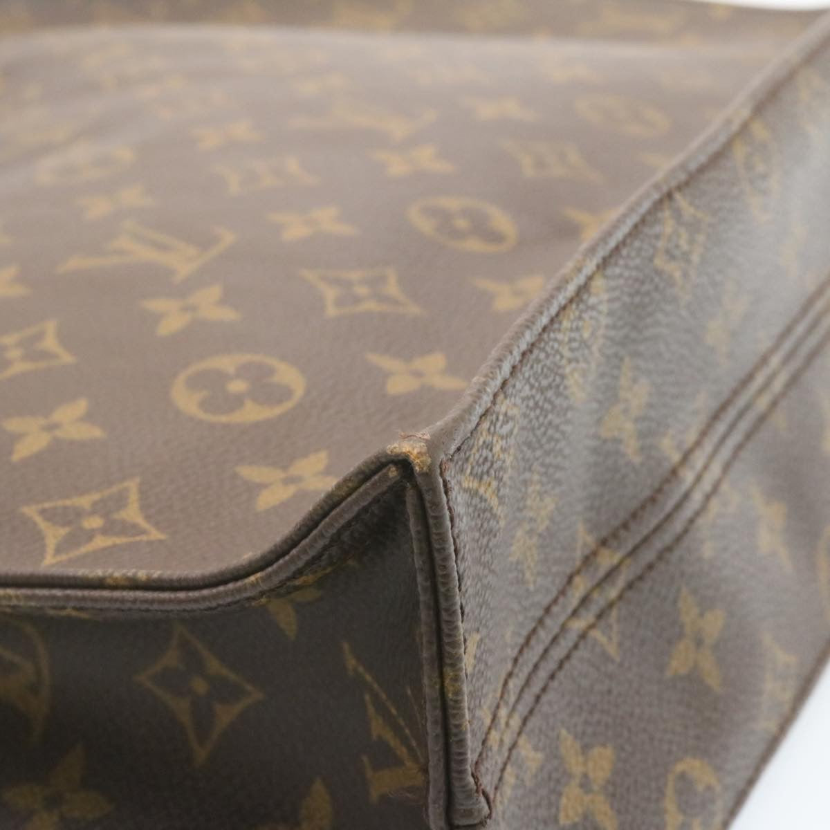 LOUIS VUITTON Monogram Sac Plat Hand Bag M51140 LV Auth am1080g