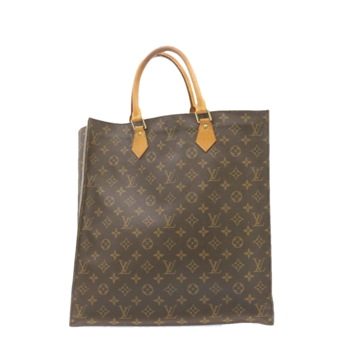 LOUIS VUITTON Monogram Sac Plat Hand Bag M51140 LV Auth am1080g