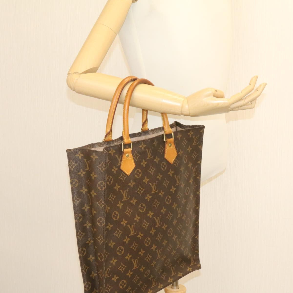 LOUIS VUITTON Monogram Sac Plat Hand Bag M51140 LV Auth am1080g