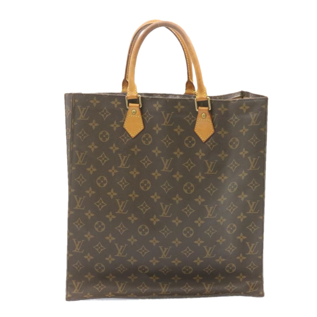 LOUIS VUITTON Monogram Sac Plat Hand Bag M51140 LV Auth am1080g