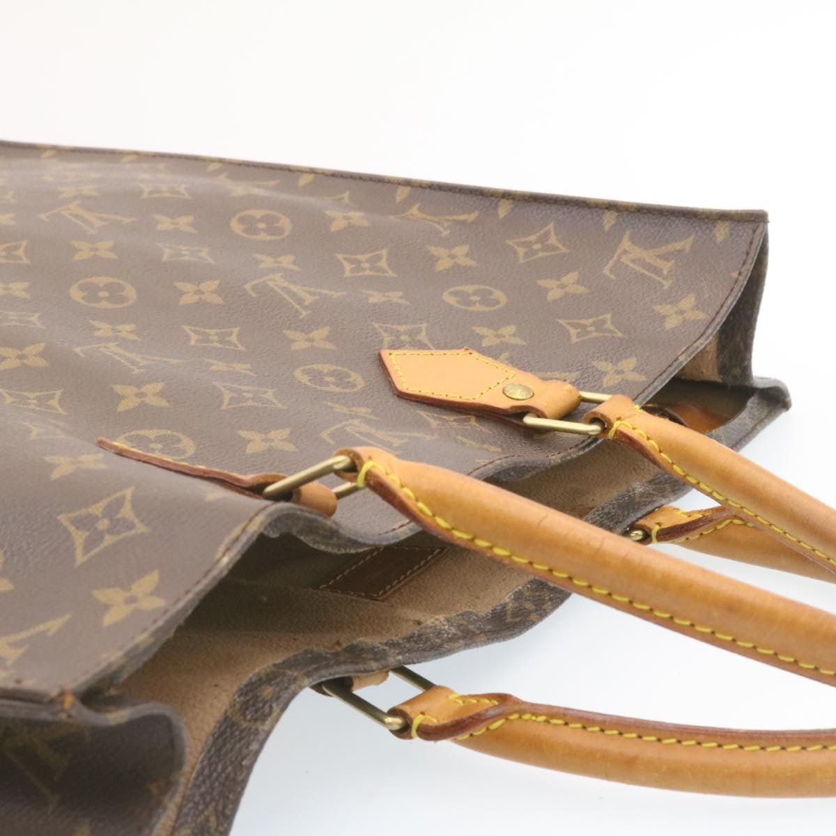 LOUIS VUITTON Monogram Sac Plat Hand Bag M51140 LV Auth am1080g