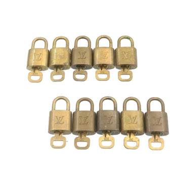 LOUIS VUITTON Padlock 10set Padlock Gold Tone LV Auth am1115g - 0