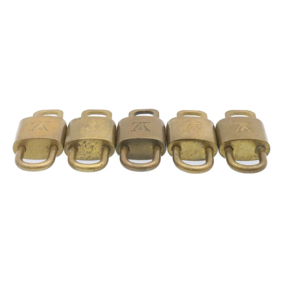LOUIS VUITTON Padlock 10set Padlock Gold Tone LV Auth am1115g