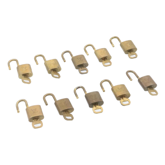 LOUIS VUITTON Padlock 10set Padlock Gold Tone LV Auth am1115g