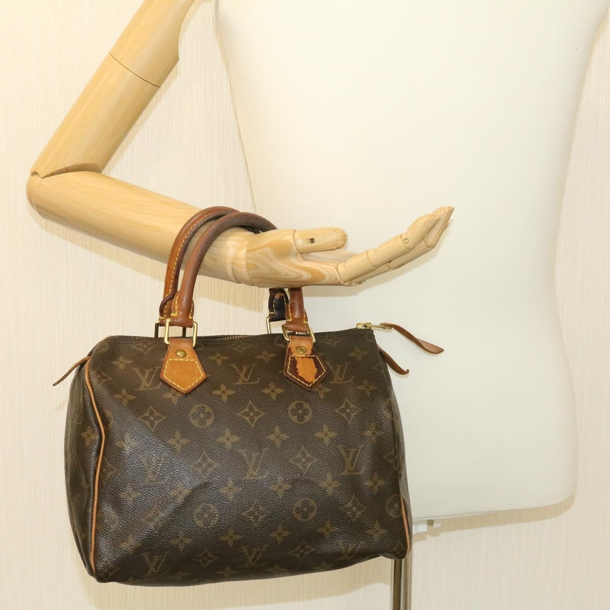 LOUIS VUITTON Monogram Speedy 25 Hand Bag M41528 LV Auth am1116g