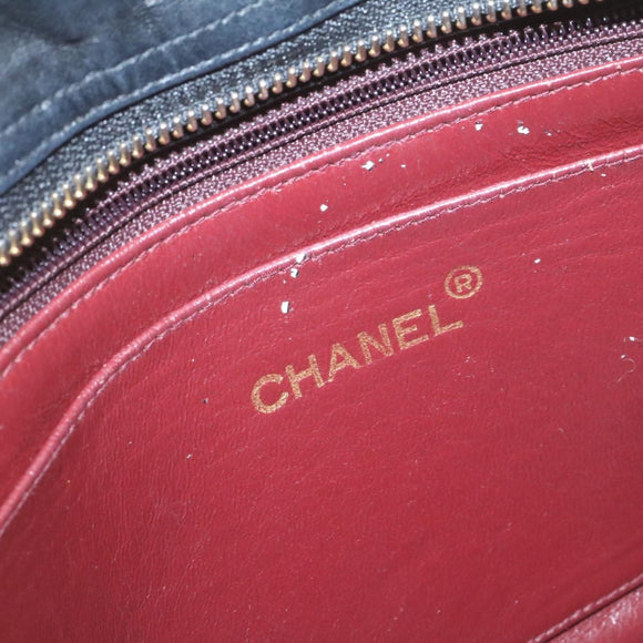 CHANEL Lamb Skin Matelasse Chain Shoulder Bag Black CC Auth am1201gA