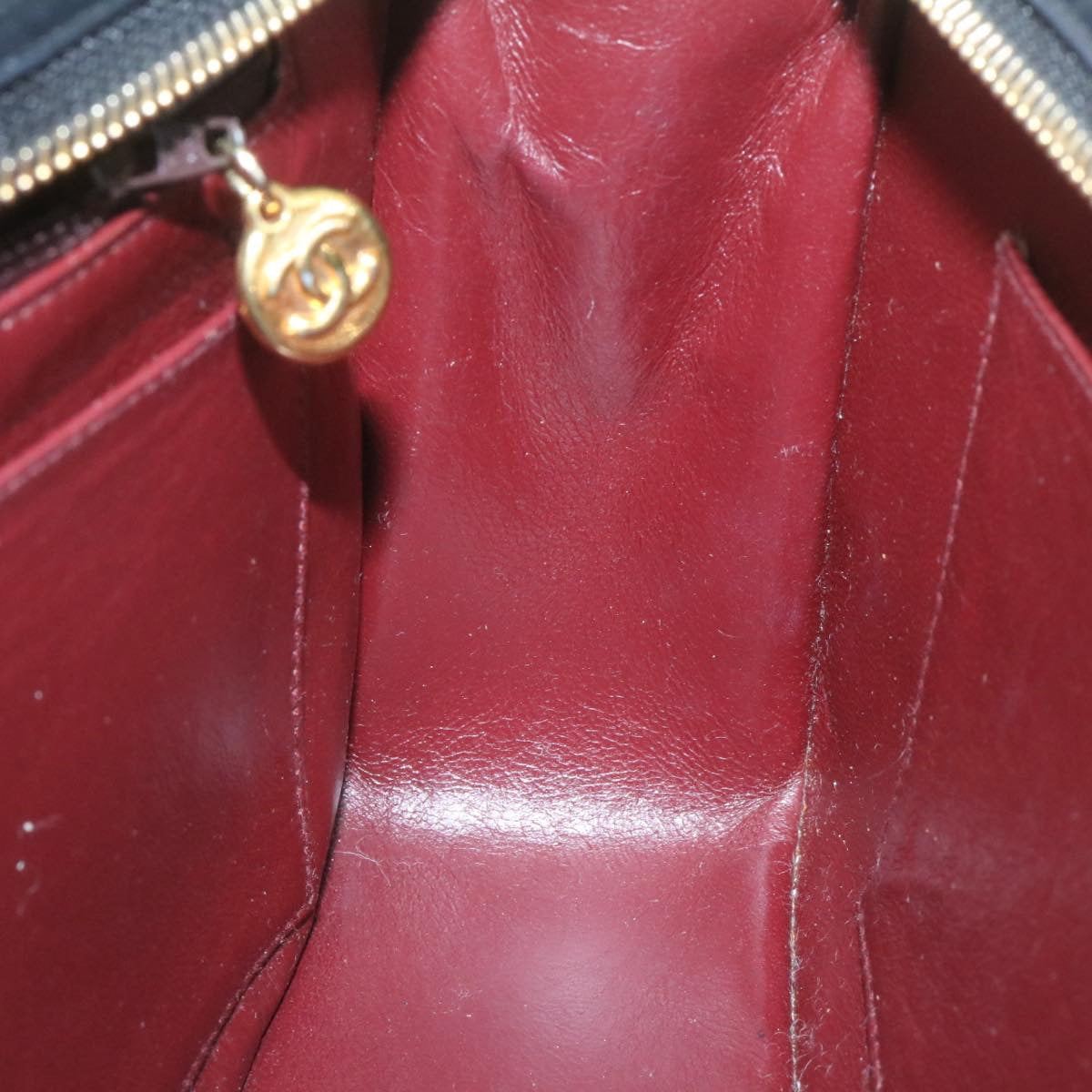 CHANEL Lamb Skin Matelasse Chain Shoulder Bag Black CC Auth am1201gA