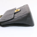 CHANEL Big Matelasse Flap Chain Shoulder Bag Lamb Skin Black Gold Auth am1276gA-3