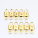 LOUIS VUITTON Padlock 10set Padlock Gold Tone LV Auth am1295g-2