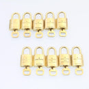 LOUIS VUITTON Padlock 10set Padlock Gold Tone LV Auth am1295g-3