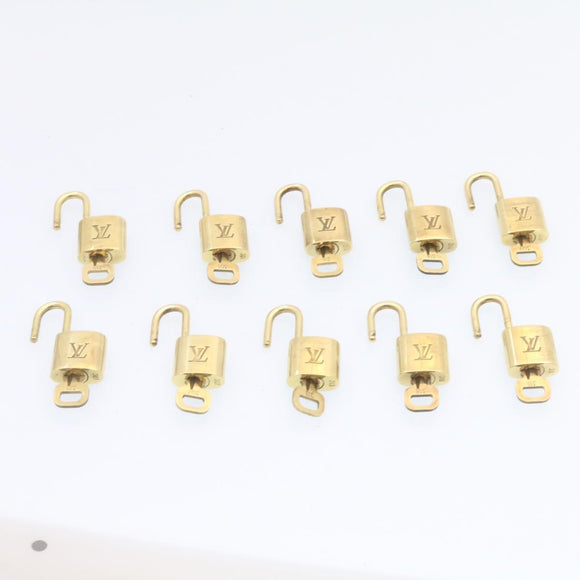 LOUIS VUITTON Padlock 10set Padlock Gold Tone LV Auth am1295g