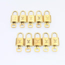 LOUIS VUITTON Padlock 10set Padlock Gold Tone LV Auth am1301g-2
