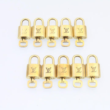 LOUIS VUITTON Padlock 10set Padlock Gold Tone LV Auth am1301g - 0