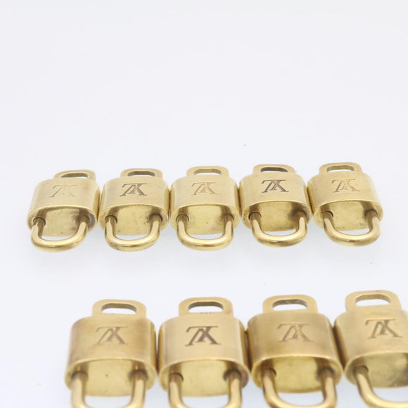 LOUIS VUITTON Padlock 10set Padlock Gold Tone LV Auth am1301g