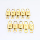 LOUIS VUITTON Padlock 10set Padlock Gold Tone LV Auth am1302g-2