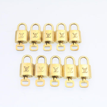 LOUIS VUITTON Padlock 10set Padlock Gold Tone LV Auth am1302g - 0