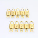 LOUIS VUITTON Padlock 10set Padlock Gold Tone LV Auth am1303g-2