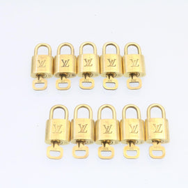 LOUIS VUITTON Padlock 10set Padlock Gold Tone LV Auth am1303g - 0