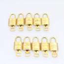 LOUIS VUITTON Padlock 10set Padlock Gold Tone LV Auth am1303g-3