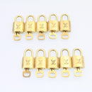 LOUIS VUITTON Padlock 10set Padlock Gold Tone LV Auth am1304g-2