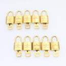 LOUIS VUITTON Padlock 10set Padlock Gold Tone LV Auth am1304g-3