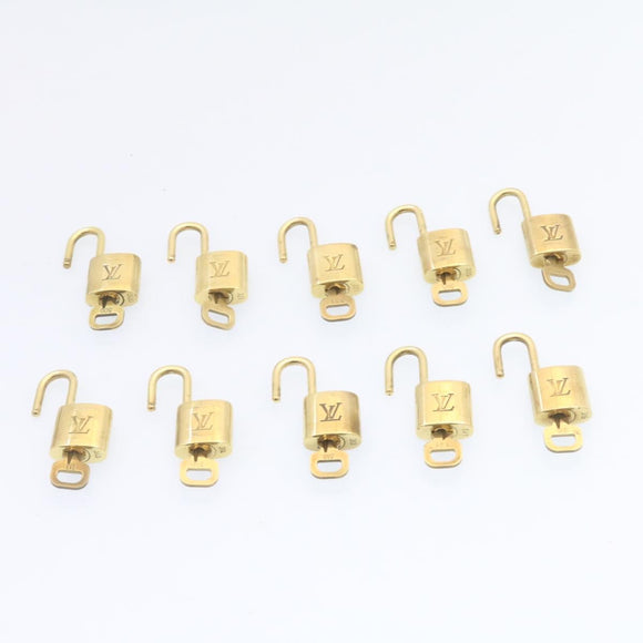 LOUIS VUITTON Padlock 10set Padlock Gold Tone LV Auth am1304g