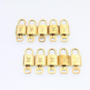 LOUIS VUITTON Padlock 10set Padlock Gold Tone LV Auth am1305g-2