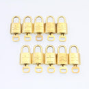 LOUIS VUITTON Padlock 10set Padlock Gold Tone LV Auth am1305g-3
